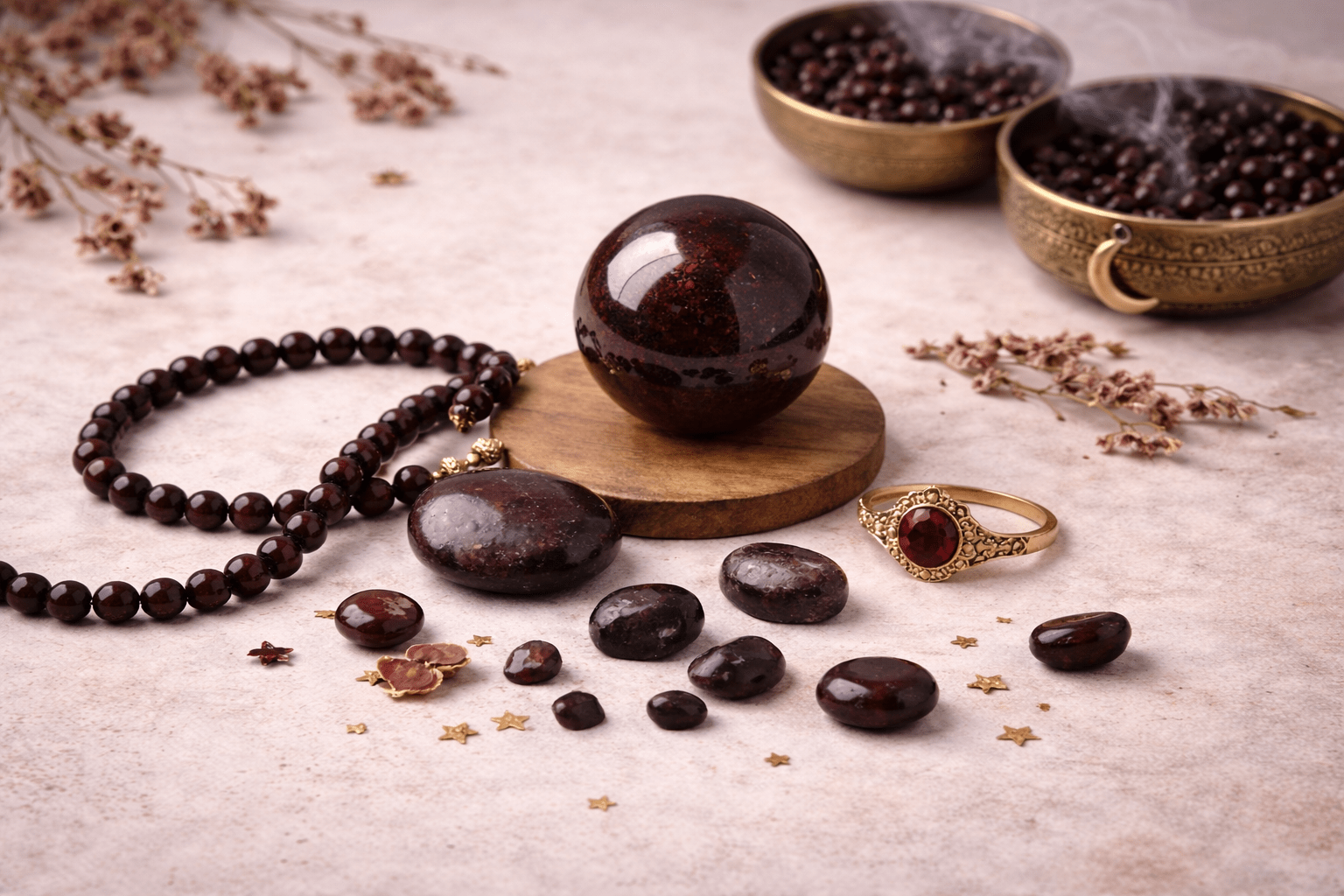 Granate: propiedades y energía de una piedra de fuerza y regeneración